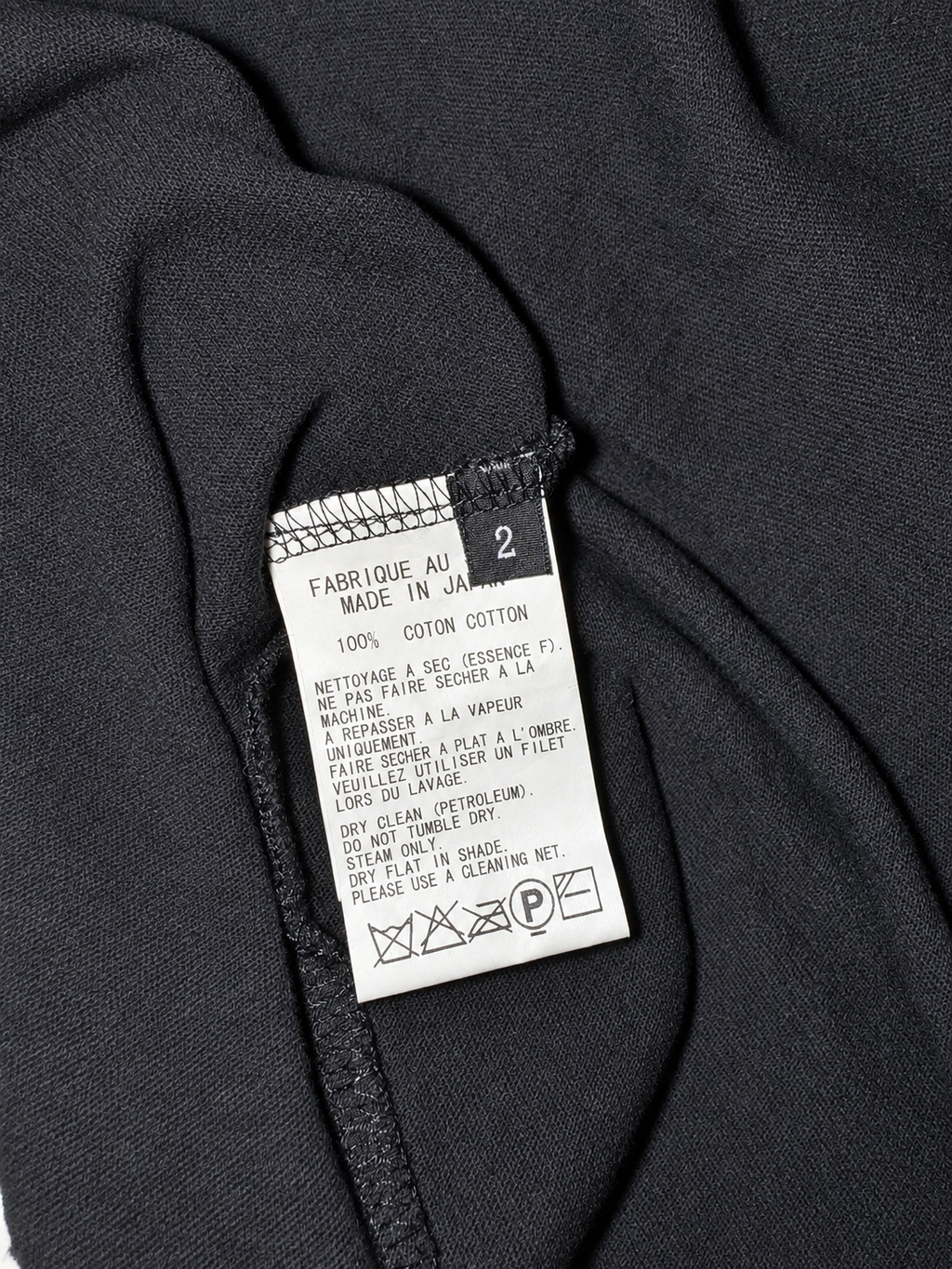Y's Black Ruffle Detail Long Sleeve Top