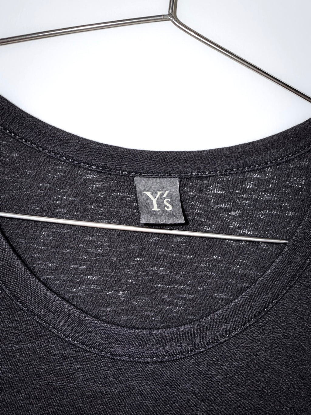 Y's Black Ruffle Detail Long Sleeve Top