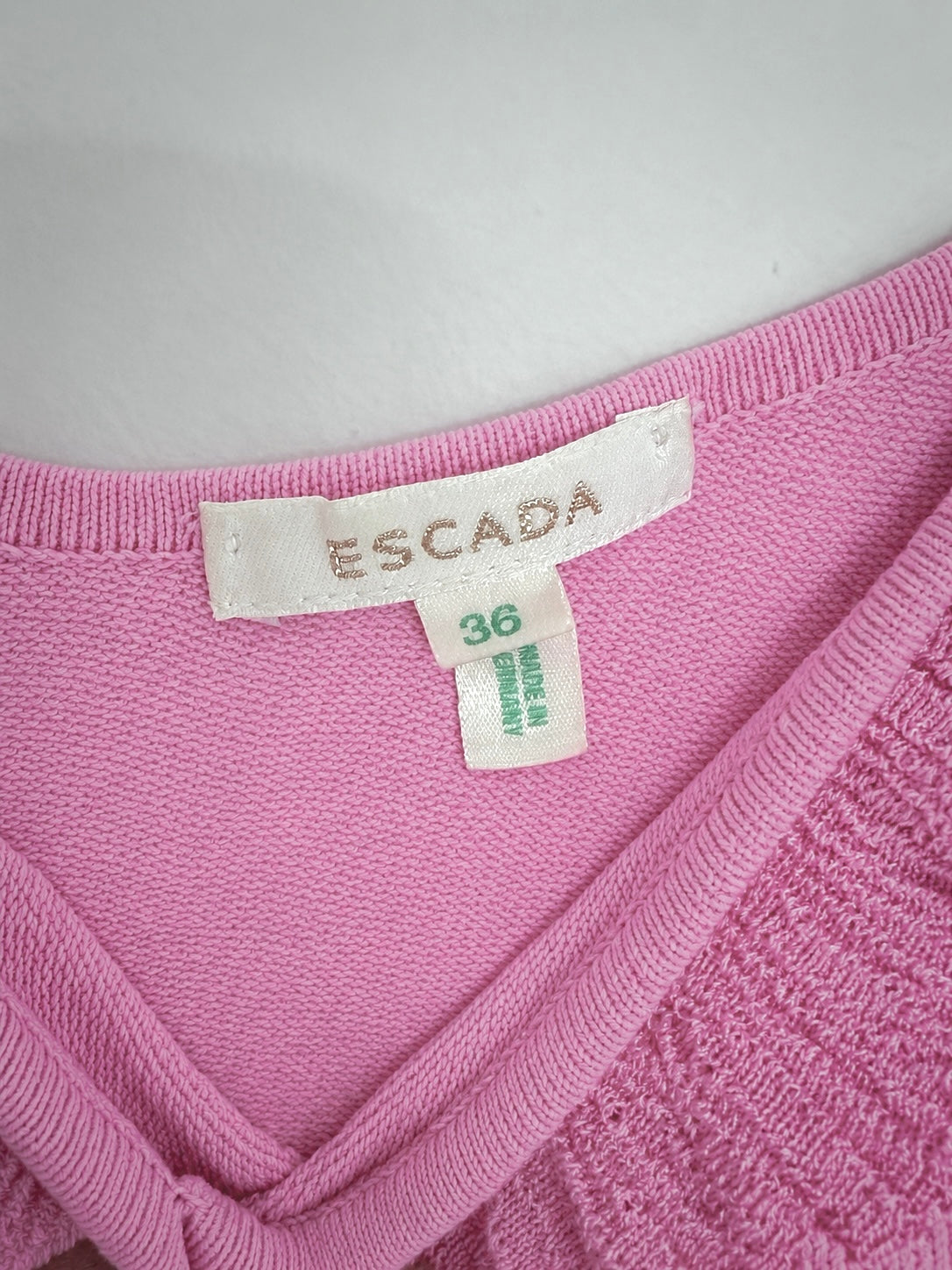 Escada Pink Ruffle Camisole Top